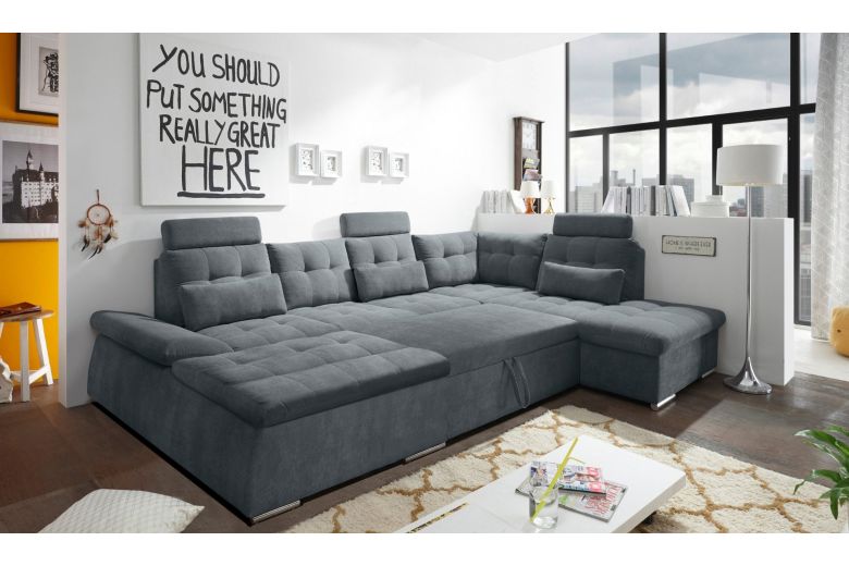 U shape sofa - Nalo (Pull-out bed with storage box)