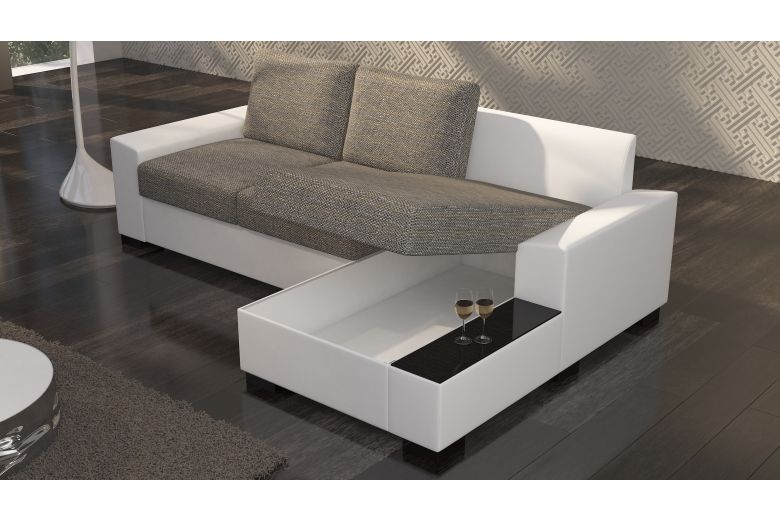 Corner sofa - Negro-P (Pull-out with storage box)