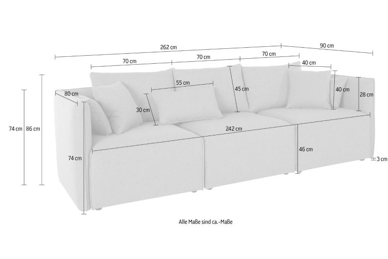 3 seat sofa - Nore