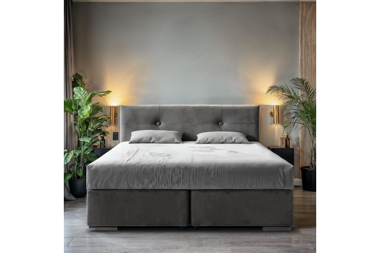 Boxspring bed 160x200 - Nubio (With storage box)