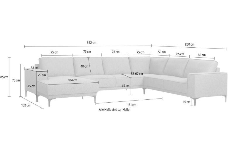 U shape sofa - Oland