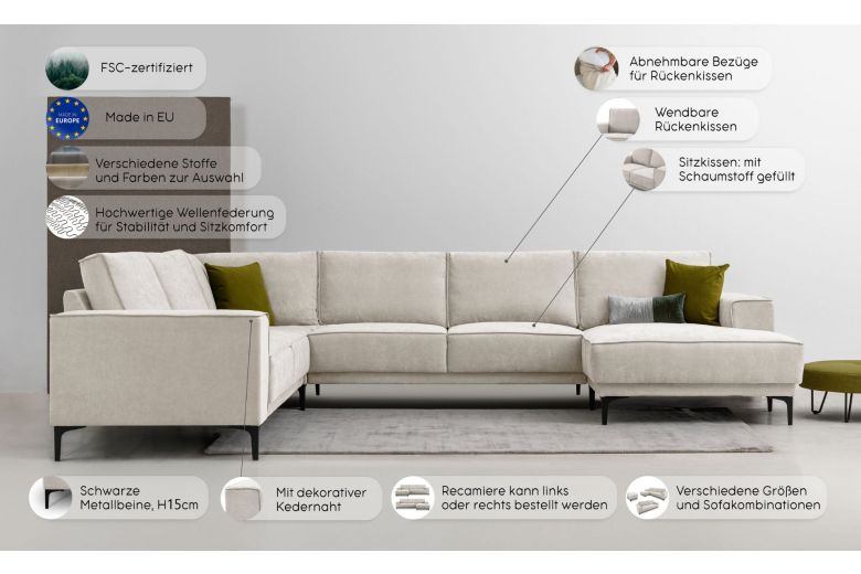 U shape sofa - Oland