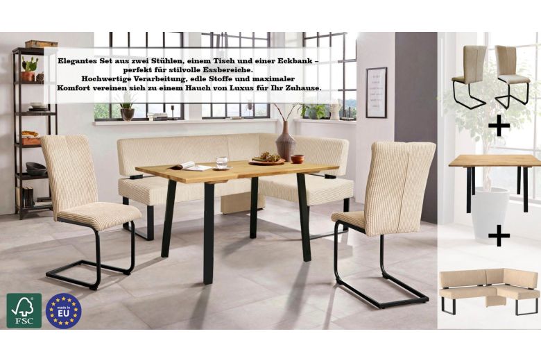 Dining room set - 4-piece dining set Oliver