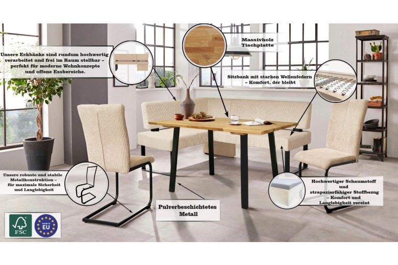 Dining room set - 4-piece dining set Oliver