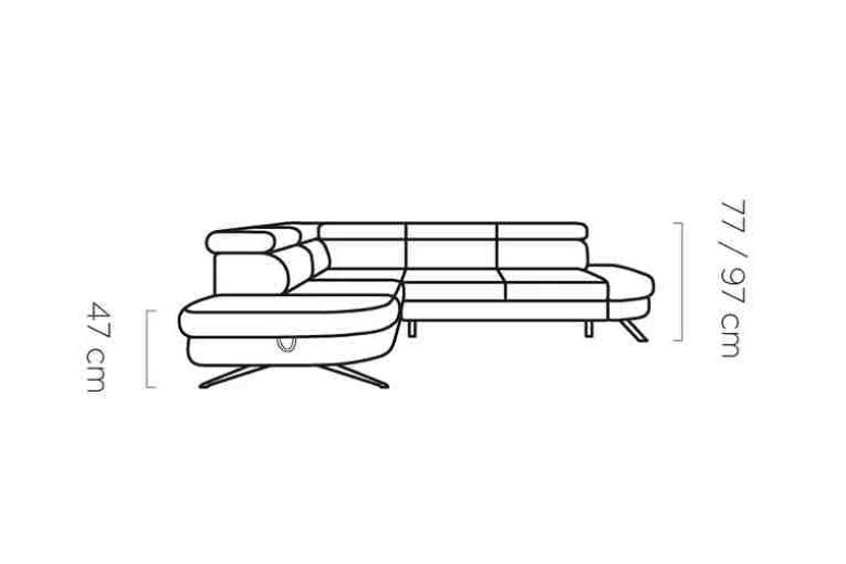 Corner sofa - Otis (Pull-out bed with storage box)