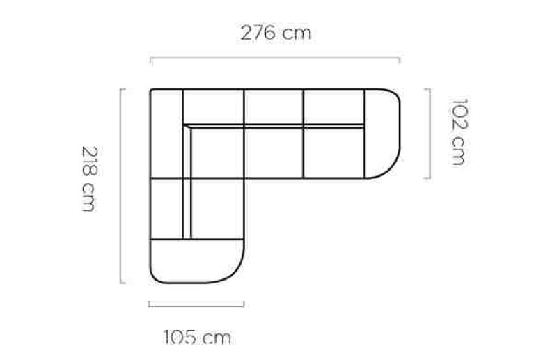 Corner sofa - Otis (Pull-out bed with storage box)