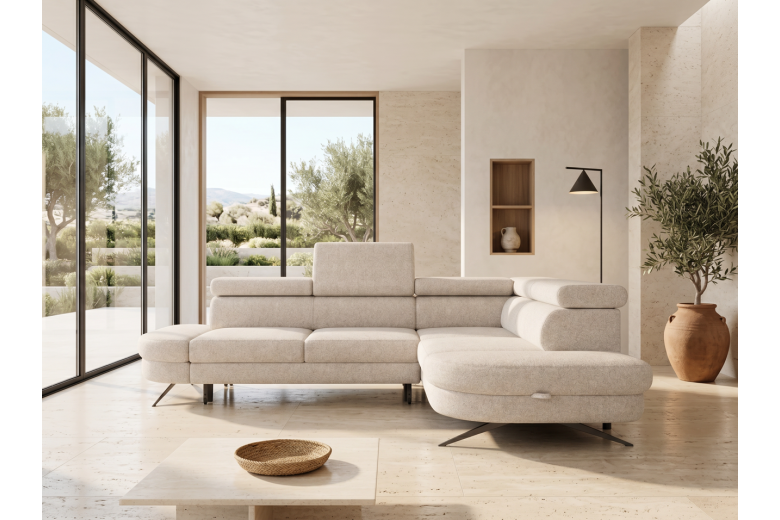 Corner sofa - Otis (Pull-out bed with storage box)