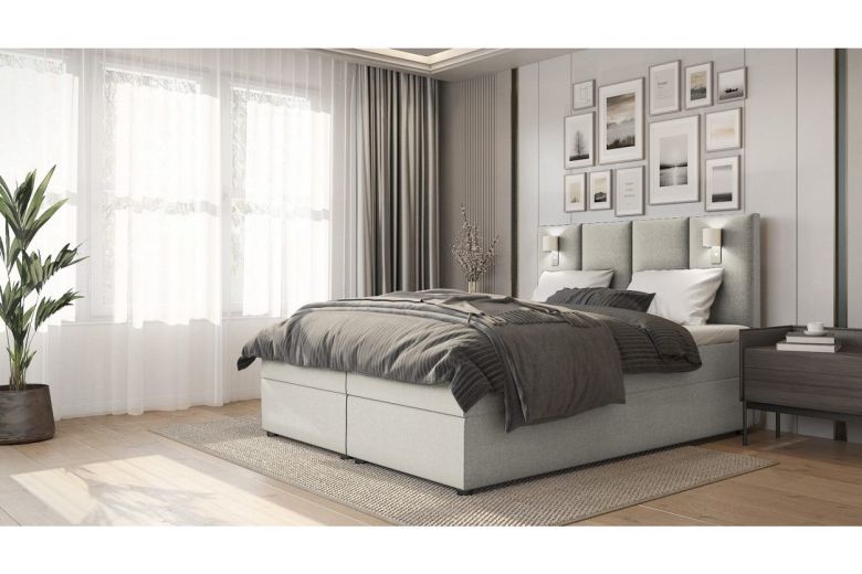 Boxspring bed 160x200 - Parma (With storage box) Boxspring bed 160x200 - Parma (With storage box)