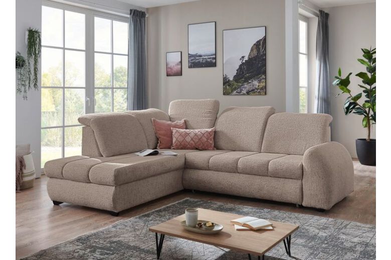 Corner sofa - Paula (Pull-out bed with storage box)