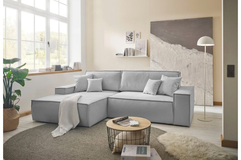 Угловой диван - Sherwood petrol (Pаскладной с ящиком для белья)