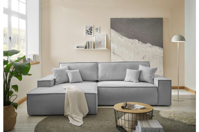 Угловой диван - Sherwood petrol (Pаскладной с ящиком для белья)