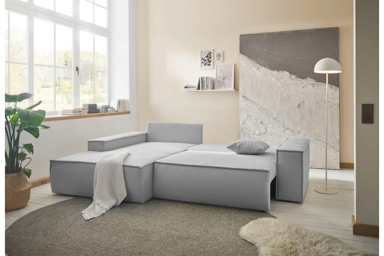 Угловой диван - Sherwood petrol (Pаскладной с ящиком для белья)