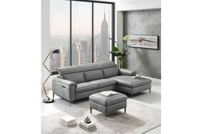 Leather corner sofa - Sacramento