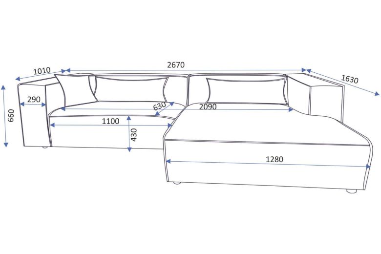 Угловой диван - Piara