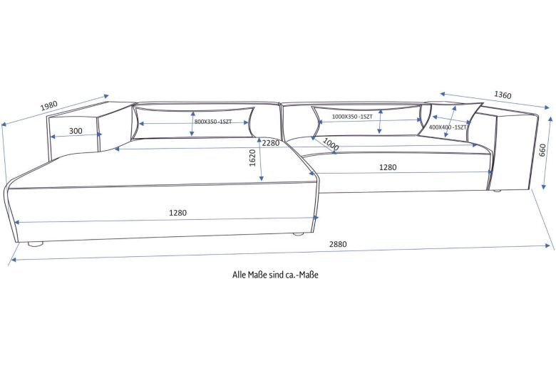 Corner sofa - Piara XXL