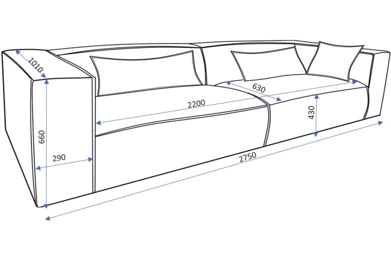 Τριθέσιος καναπές - Piara