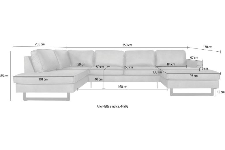 U shape sofa - Pinto