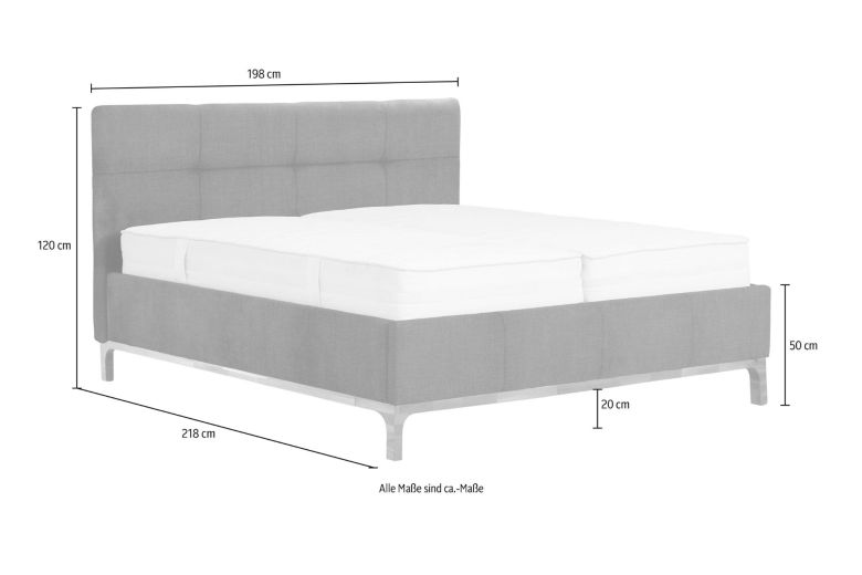 Upholstered bed 180x200 - Noan (With storage box)