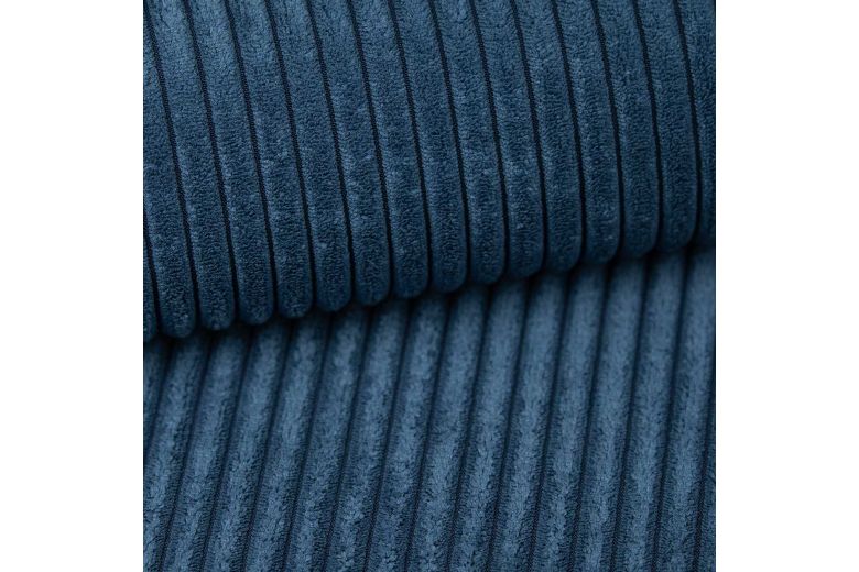 Τριθέσιος καναπές - Sherwood blue cord (Συρόμενο με κουτί αποθήκευσης)