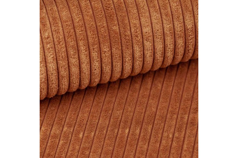 Τριθέσιος καναπές - Sherwood bronze cord (Συρόμενο με κουτί αποθήκευσης)