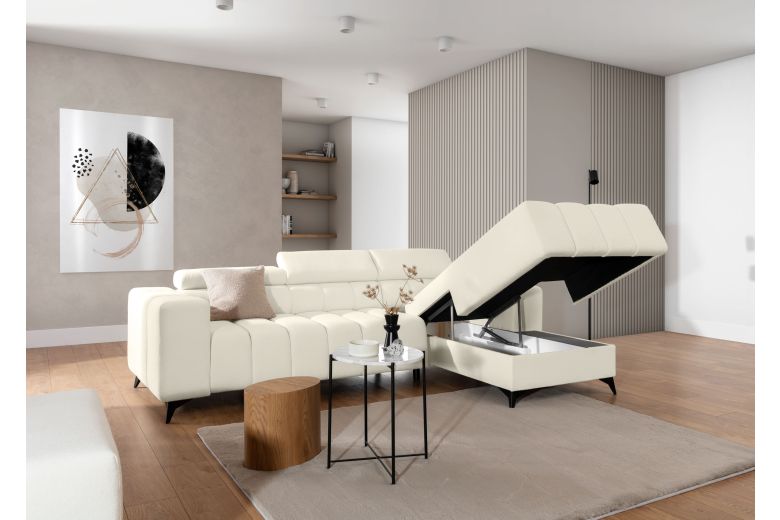 Ragusso-Velūrs - water block-Beige-Recamiere Rechts