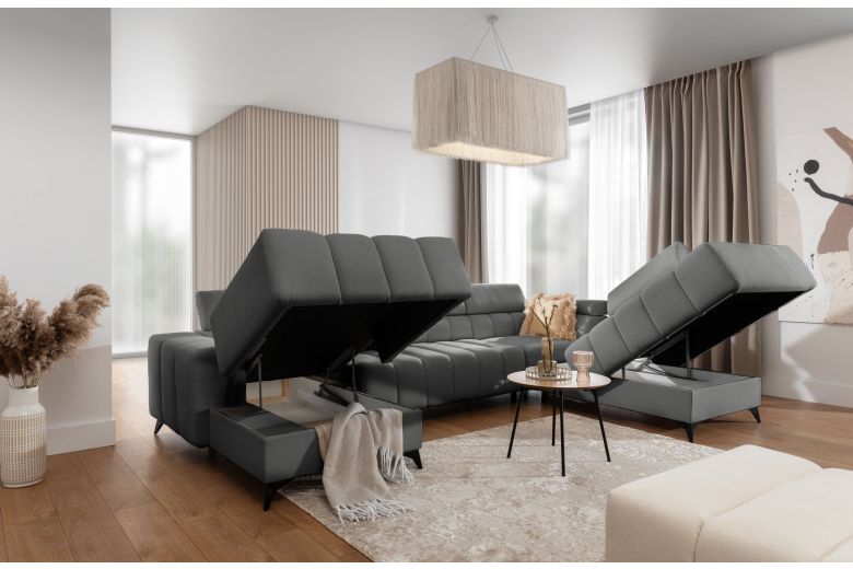 U shape sofa - Ragusso (Pull-out bed with storage box)