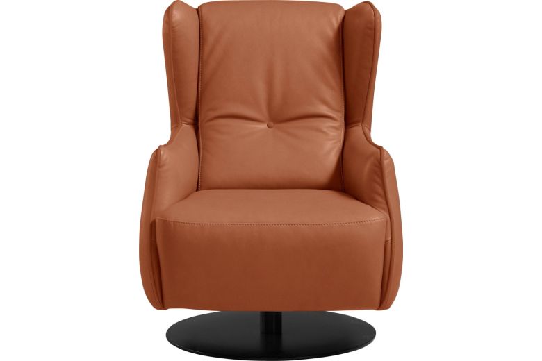 Leather chair - High-back designer wing armchair - Randy
