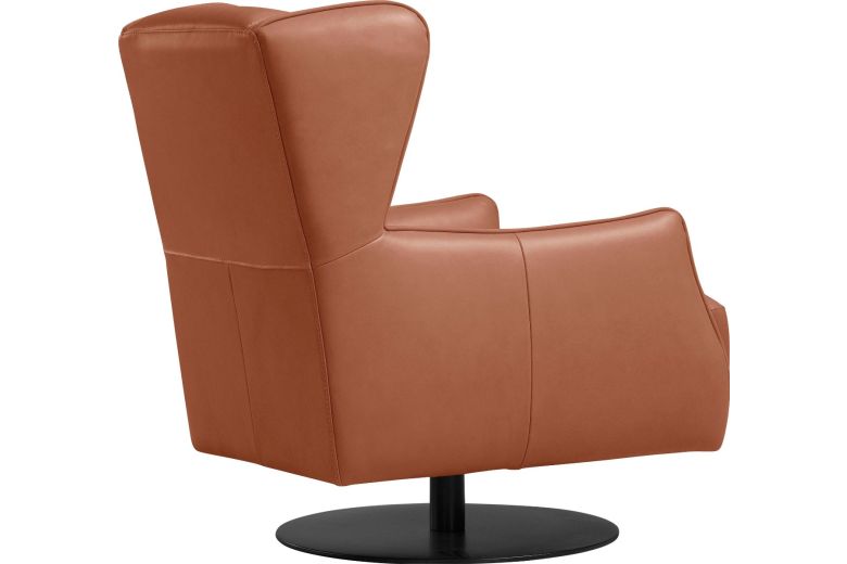 Leather chair - High-back designer wing armchair - Randy