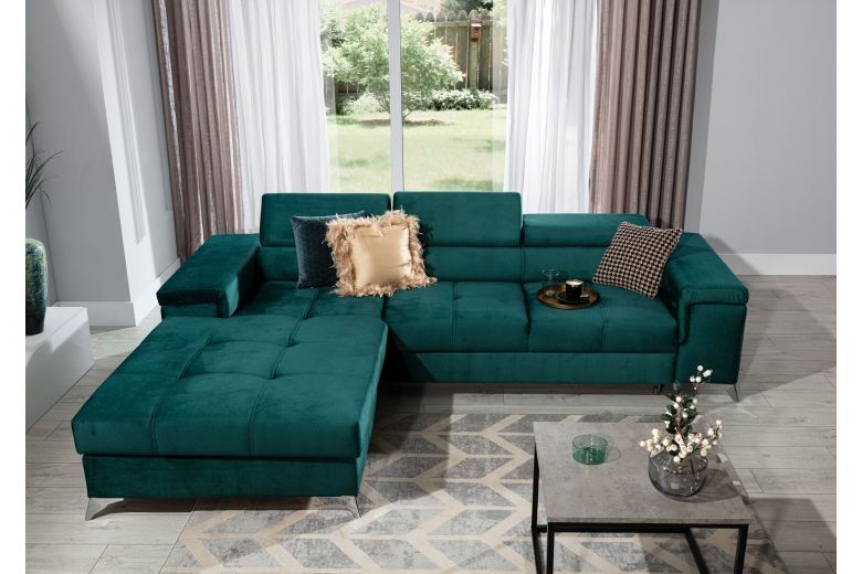 Corner sofa - Ricardo (Pull-out with storage box)