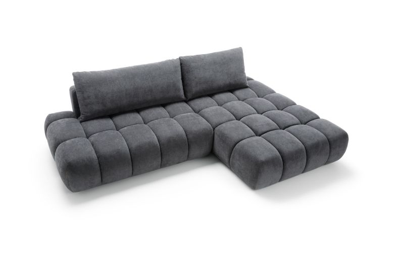 Γωνιακός καναπές - Rimini green (Συρόμενο με κουτί αποθήκευσης)