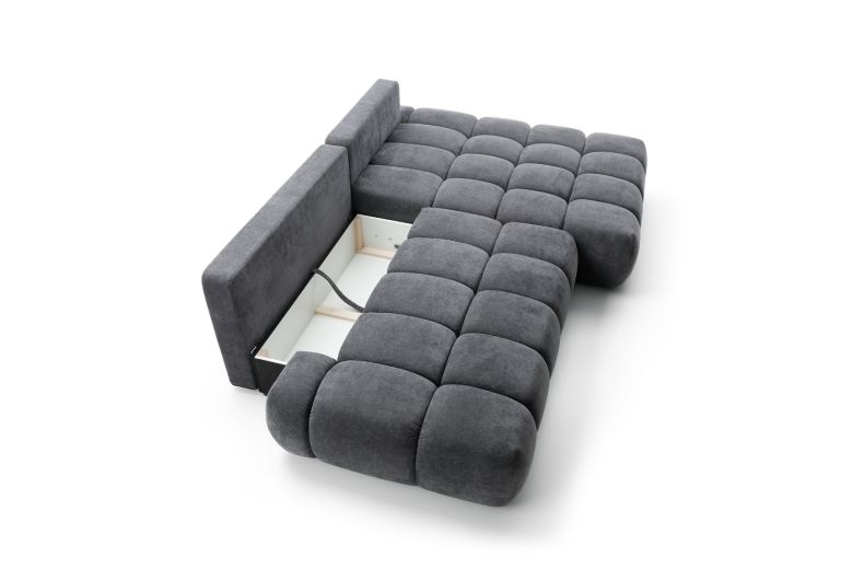 Γωνιακός καναπές - Rimini green (Συρόμενο με κουτί αποθήκευσης)