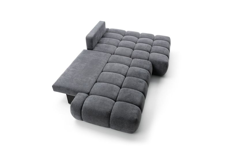 Γωνιακός καναπές - Rimini green (Συρόμενο με κουτί αποθήκευσης)