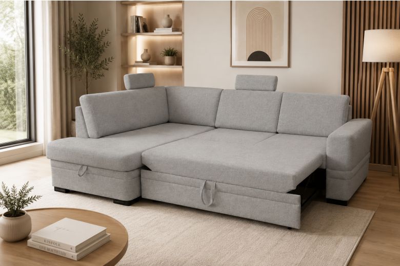 Corner sofa - Robin (Pull-out bed with storage box)