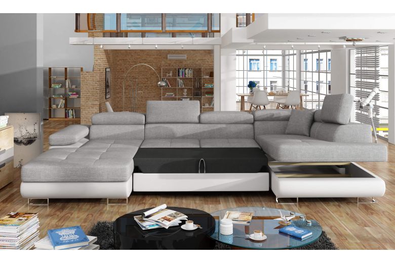 U-образный диван - Rodrigo-P (Pаскладной с ящиком для белья)