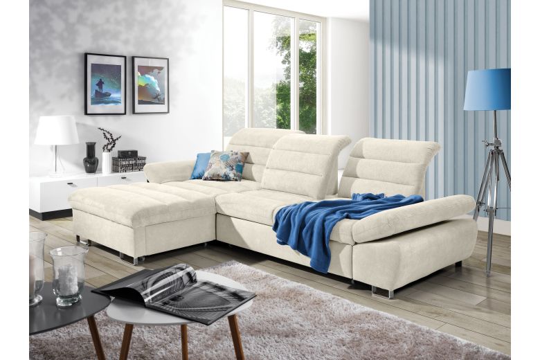 Угловой диван - Roma (Pаскладной с ящиком для белья)