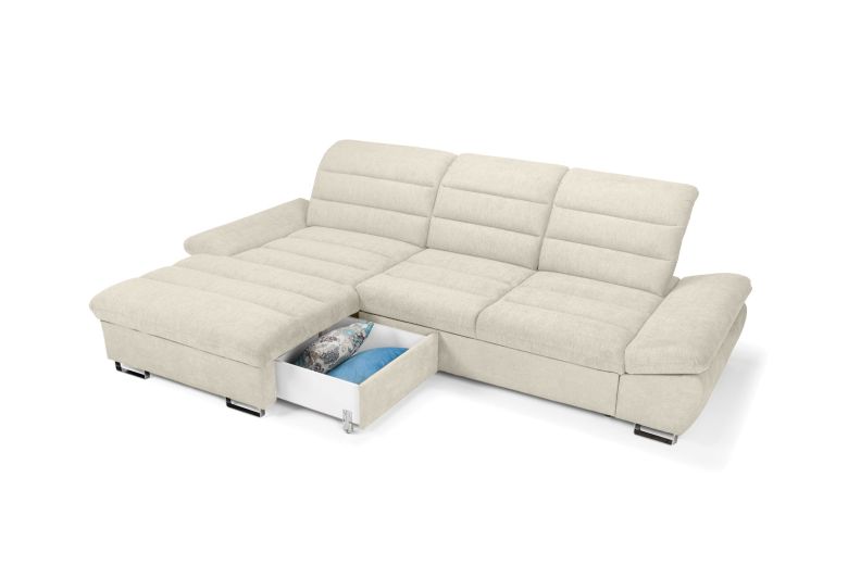 Угловой диван - Roma (Pаскладной с ящиком для белья)