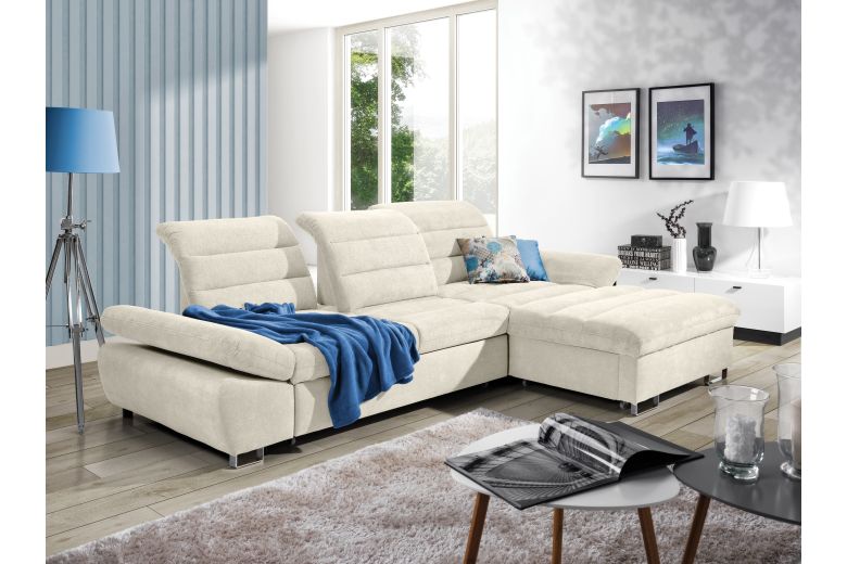 Roma-s-Velūrs - water block-Beige-Recamiere Rechts