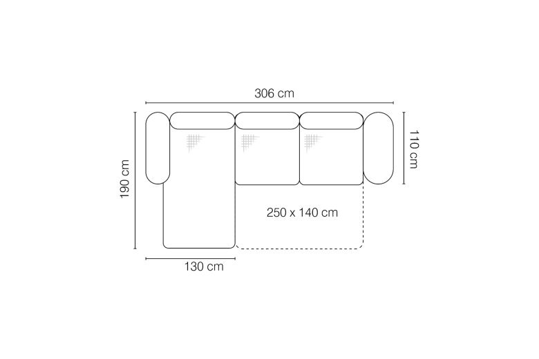 Угловой диван - Roma (Pаскладной с ящиком для белья)