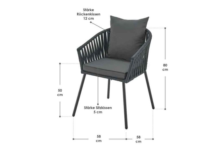 Outdoor furniture - Garden set of 2 rope chairs