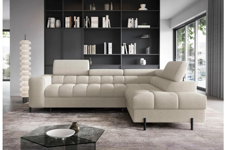 Corner sofa - Ferucce (Pull-out bed with storage box)