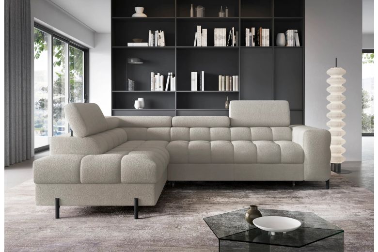 Corner sofa - Ferucce (Pull-out bed with storage box)