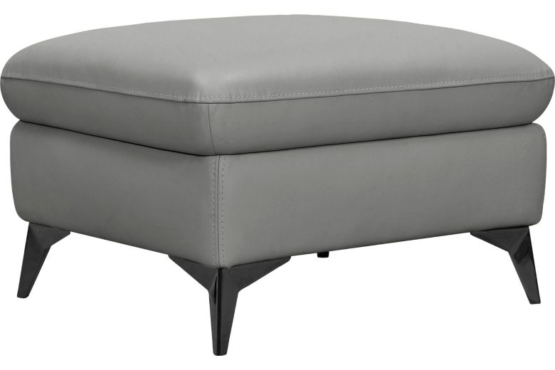 Leather footstool - Sacramento