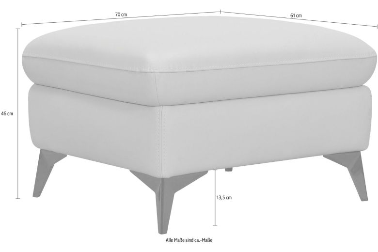 Leather footstool - Sacramento