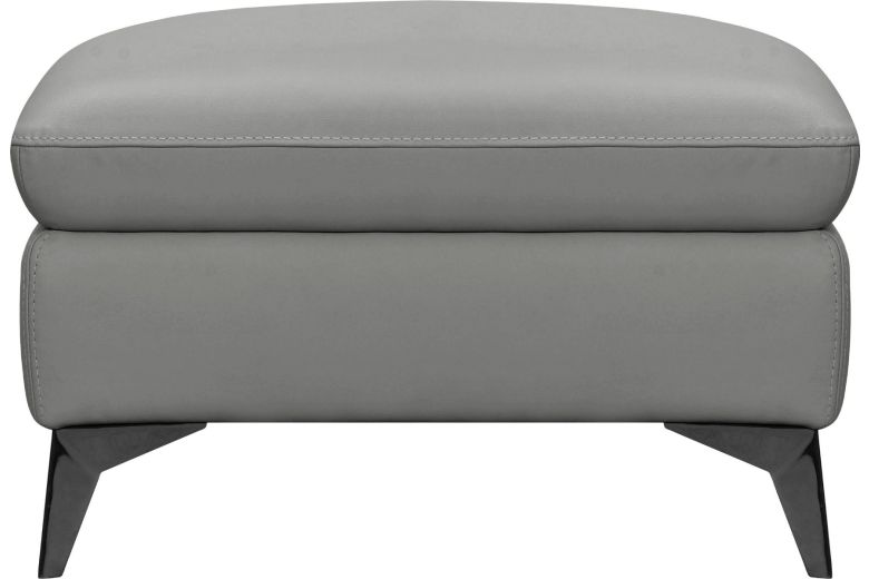 Leather footstool - Sacramento