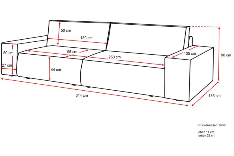 3 seat sofa - Sherwood XXL