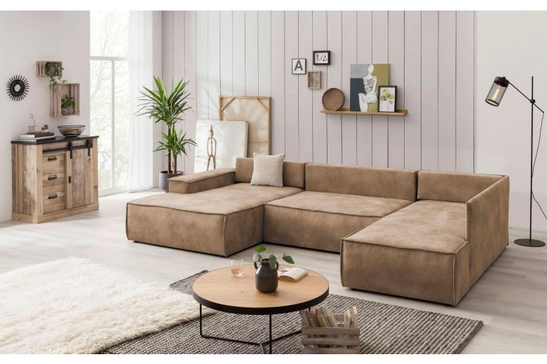 U shape sofa - Sherwood (Pull-out bed with storage box)