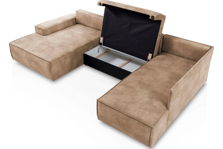 U shape sofa - Sherwood (Pull-out bed with storage box)