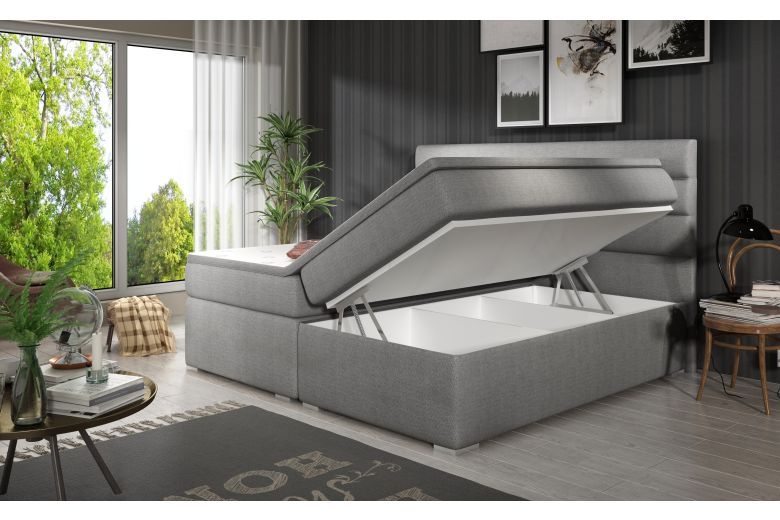 Boxspring bed 180x200 - Softy (Pull-out with storage box)