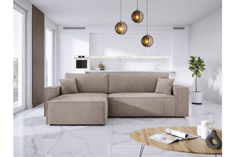 Corner sofa - Ivo (Pull-out bed with storage box)