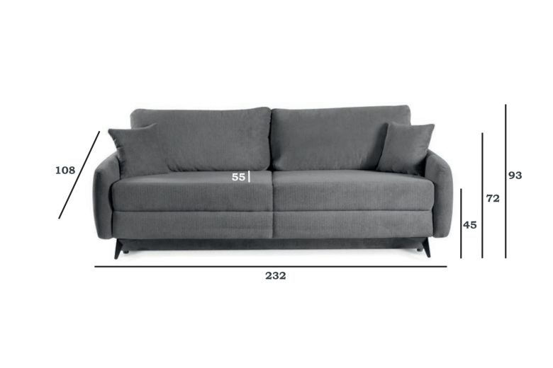 3 seat sofa - Grini (Pull-out bed with storage box)
